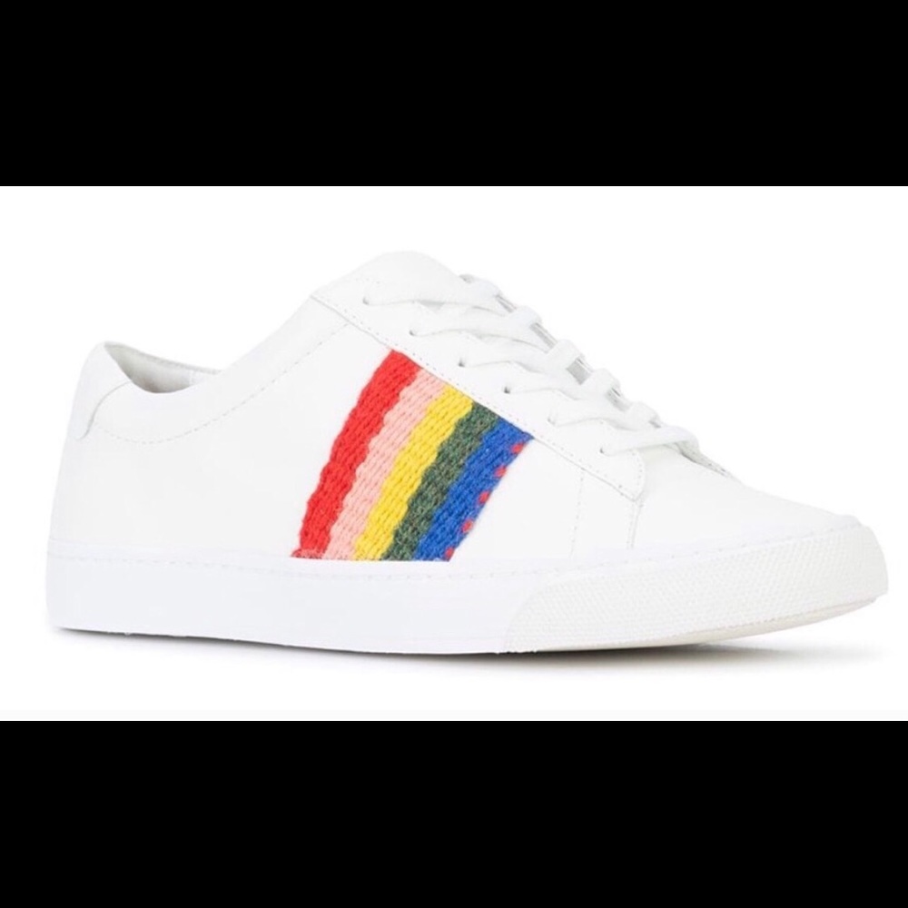 Loeffler Randall “Logan” Rainbow Stripe Sneakers